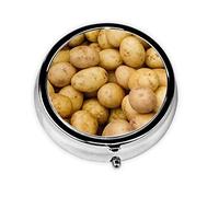 Caja de pastillas Garden Potatos Caja de pastillas de viaje personalizada Caja de pastillas redonda Caja de metal decorativa Medicina Caja organizadora de vitaminas