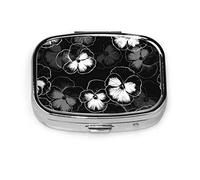 Caja de pastillas Glorious Pansy Flower Pastillero para bolsillo o monedero Lindo pequeño contenedor de pastillas Organizador de pastillas de viaje
