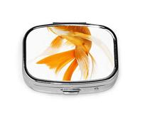 Caja de pastillas Golden Koi Fish aislado en blanco Caja de pastillas múltiples para bolsillo o monedero Lindo contenedor de pastillas pequeñas Organizador de pastillas de viaje