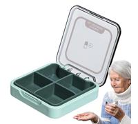 Caja de pastillas, organizador de píldoras de viaje, Estuche de transporte para pastillas con compartimento para pastillas, pastillero diario impermeable con compartimento, caja de pastillas portátil