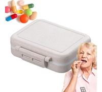 Caja de pastillas, organizador de píldoras de viaje - Organizador de medicamentos de 3 compartimentos | Pastillero diario resistente a la humedad 3 veces al día por suplemento, aceite de pescado