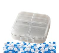 Caja de pastillas, organizador de píldoras - Pastillero diario compacto - Pastillero semanal para viaje, pastillero de 7 días, pastillero de 7 compartimentos, dispensador de medicamentos para aceites
