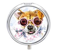 Caja De Pastillas Perro Corgi Lindo Pastillero Diario Pastillero Organizador 2 Compartimentos