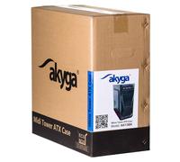 Caja de PC Akyga AK13BK - Torre midi ATX - Negro - 7 bahías internas - Refrigeración trasera de 120 mm