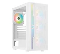 Caja de PC BitFenix Apollo BFC-APL-300-WWGXW-4A blanca con vidrio templado y 4 ventiladores ARGB