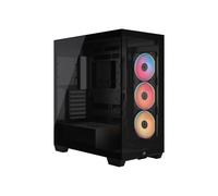 Caja de PC - CORSAIR - 3500X LXR LINK de vidrio templado en torre media - 3 ventiladores RGB de rotor inverso - Negro