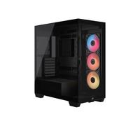 Caja de PC - CORSAIR - 3500X RSR ARGB de cristal templado torre media - 3 ventiladores ARGB con rotor invertido - Negro