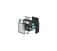 Caja de PC - DEEPCOOL - R-CC560-BKGAA4-G-2 - CC560 V2 - Torre media - Formato ATX - 4 ventiladores LED - Negro