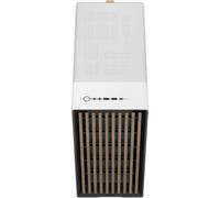 Fractal Design North Chalk White - Frente de Madera de Roble - Paneles Laterales de Malla - Incluye Dos Ventiladores Aspect PWM de 140 mm - Puerto USB Tipo C