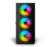 Caja de PC Gaming SAVIO RAPTOR X1 ARGB ATX - RGB - 3 ventiladores incluidos