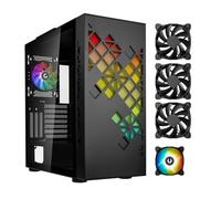 Caja de PC sin fuente de alimentación - BITFENIX Tracery ARGB (Negro) - Media torre - Formato E-ATX