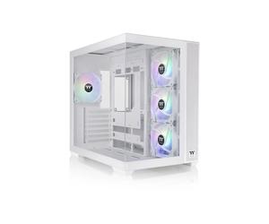 Caja de PC - THERMALTAKE - View 380 TG ARGB Snow - Media torre - ATX - Cristal templado - Blanco