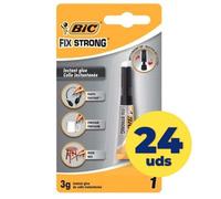 Pegamento en tubo Bic Fix Strong 3g tapón anti-obstrucción caja 24 unidades