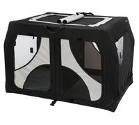 Caja de perro Vario Double 91 × 60 × 61/57 cm negro/gris