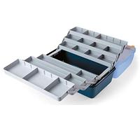 Caja de Pesca con 6 bandejas, Azul Cielo, 46 cm x 28 cm x 25 cm