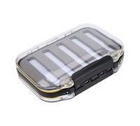 Caja de pesca con mosca, caja de cebo de pesca con mosca de doble cara, impermeable, caja de almacenamiento de señuelos, organizador de aparejos para pesca de trucha, carpa, mar, 10,5 x 6,5 x 3,5 cm