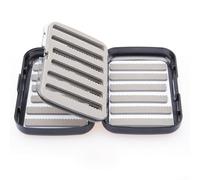 Caja de pesca con mosca de doble capa para moscas de trucha y lubina con protección de inserción de espuma, construcción ligera y diseño eficiente de compartimentos (A)