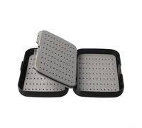 Caja de pesca con mosca portátil de doble cara e impermeable para un fácil almacenamiento de truchas y ganchos de lubina (B)