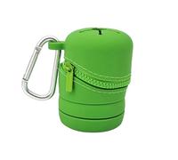 Caja de pesca con mosca, recipiente de goma, caja de pesca con mosca plegable de silicona con cremallera, cubo de basura multifuncional portátil, contenedor de gestión de líneas de residuos para clip