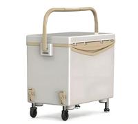 Caja de Pesca de 19 l con Asiento, Patas de elevación de 9 Niveles, torreta con Engranajes, Almacenamiento portátil for Aparejos Todoterreno con Bandeja for Cebo, diseño Que Mantiene la frescura