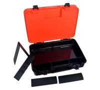 Caja de pesca genérica - 36 x 25 x 12 cm Fishing Hooks Organizer Containers | 2 Layer Fish Tackle Lure Case | Handled All-Weather Dividers Accessories for River Stream Lake Shore Trout Bass Catfish