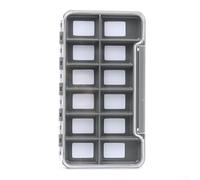 Caja de pesca impermeable con tapa trasera magnética para sujetar moscas y anzuelos de forma segura, delgada y ligera para una portabilidad cómoda (B)