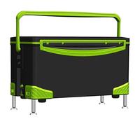 Caja de Pesca Resistente de 45 l con 4 Patas Ajustables y Cierre hermético AirWater, Extragrande, for Almacenamiento de Aparejos en Superficie Plana.(Groen)