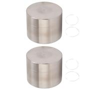Caja de píldora portátil, de acero inoxidable engrosado de gran capacidad, caja de sellado impermeable con anillo de sellado, pastillero de excelente acabado, para familia, oficina, al aire libre (L)