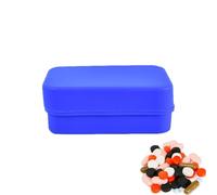 Caja de píldoras de silicona para uso diario, viaje, portátil, organizador de medicamentos, caja de pastillas diarias con 6 compartimentos para bolsas de medicamentos