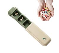 Caja de píldoras dividida, caja de píldoras de bolsillo,Estuche de píldoras de viaje de 3 rejillas - Pastillero portátil, pastilla multiusos para viajes de negocios, camping