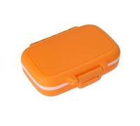 Caja de píldoras portátil de 3 rejillas Semanal Mini Vitamina plegable Medicina Soporte de tableta de viaje Organizador de contenedor de caja de drogas, Naranja