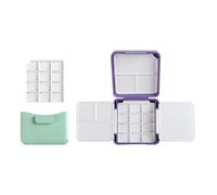 Caja de pintura de acuarela con cubo de lavado de pinceles para artistas, estudiantes, acuarelas, óleos, acrílicos, gouaches, pintura, estuche de viaje