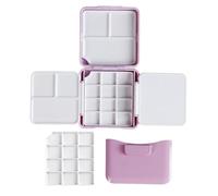 Caja de pintura de acuarela con cubo de lavado de pinceles para artistas, estudiantes, acuarelas, óleos, acrílicos, gouaches, almacenamiento de paleta de pintura