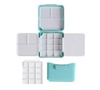 Caja de pintura de acuarela con cubo de lavado de pinceles para artistas, estudiantes, acuarelas, óleos, acrílicos, gouaches, pintura, estuche de viaje