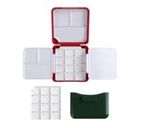 Caja de pintura de acuarela con cubo de lavado de pinceles para artistas, estudiantes, acuarelas, óleos, acrílicos, gouaches, pintura, estuche de viaje