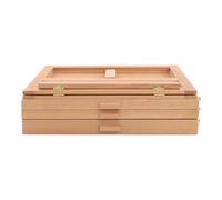 caja de pintura portátil Caballete de madera con cajones for pinturas, caballete tres niveles for escritorio, 3