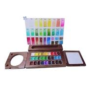 Caja de Pintura Portátil con Caballete Caja de acuarela de madera, portátil, plegable, for paletas de acuarela, for principiantes, for pintar al óleo, bocetos al aire libre, herramientas artísticas.
