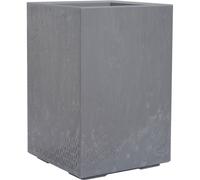 Caja De Planta Blumenkasten FARO STONE Gris 40 × 40 × 60 Cm Con Ruedas Y Tapones
