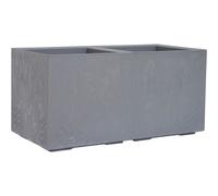 Caja De Plantas Faro Stone Gris 40 × 80 × 40 Cm Con Ruedas Y Tapones