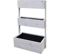 Caja De Plantas Lio Vertical De Pino 120x40x16 Cm Con Tela Para Plantas