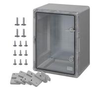 Caja de plástico ABS BOXEXPERT Armario de distribución Fleet IP65 gris/transparente (ABS, 400x300x220mm con puerta de visualización)