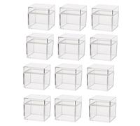 Caja de Plástico Cuadrada 24 Piezas para Dulces y Joyas