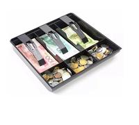 Caja de plástico duro for caja registradora. Nueva. Clasificadora tiendas. Cajón monedas for cajero. Bandeja for cajón efectivo. contadora dinero(5 compartment)