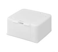 Caja de plástico para almacenamiento de cosméticos, almohadillas de algodón, tarjetas fotográficas Kpop y pequeños artículos de estilo de vida en casa o trabajo (A)