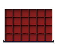 Caja de plástico para piezas pequeñas ANKE, 24 cubetas para una anchura de armario de 1060 mm