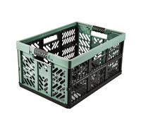 Caja de plástico plegable 45L 50kg con asas suaves ergonómicas resistentes