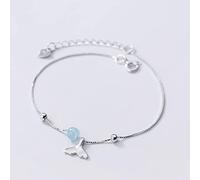 Caja De Plata De Ley 925 con Cuentas De Chiain, Pulsera De Cola De Sirena, Tobilleras para Mujer, Regalo De Joyería para Fiesta De Boda