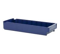 Caja de polipropileno para estanterías azul