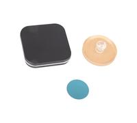 Caja de polvo de cierre de 59 mm con tecnología de sello a presión para un posicionamiento estable del polvo, contenedor de cosméticos negro opaco
