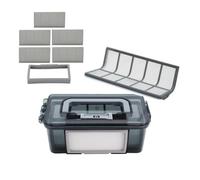 Caja De Polvo Marco De Filtro HEPA Sellos De Goma Red De Prefiltro, Compatible Con Vileda VR 302, Accesorios De Repuesto De Aspiradora Robótica Contenedor De Polvo(Dust box)